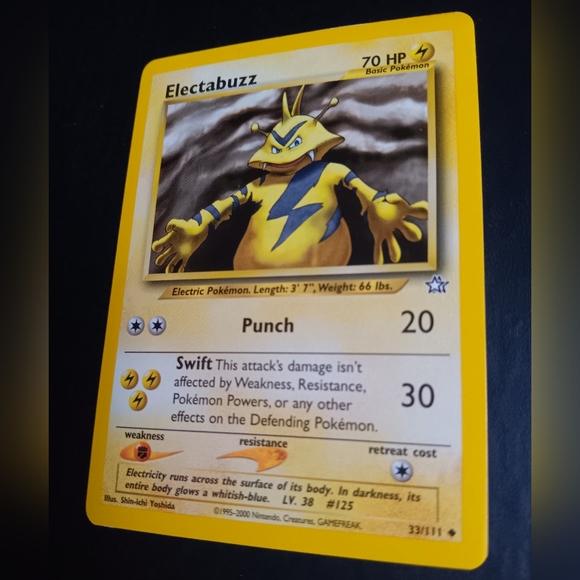 Electabuzz Pokemon Card - Neo Genesis - NO. 33/111 Uncommon Non-Holo - Picture 5 of 9